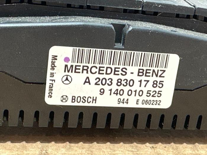 Panneau de commandes chauffage Mercedes C-Klasse