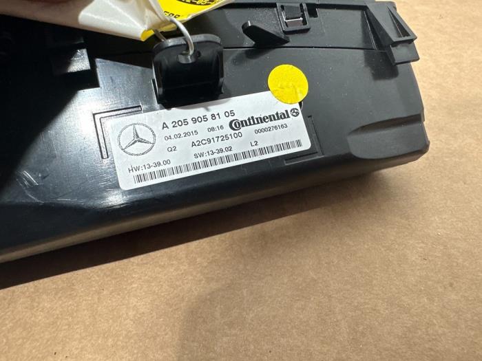Panneau de commandes chauffage Mercedes C-Klasse