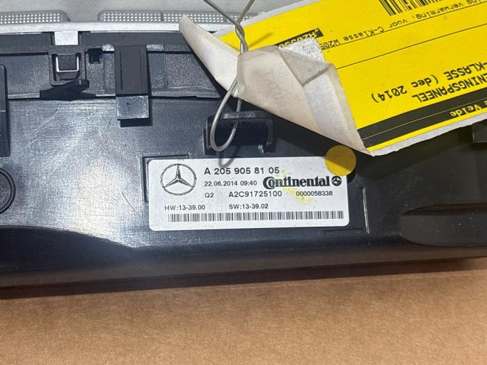 Panneau de commandes chauffage Mercedes C-Klasse