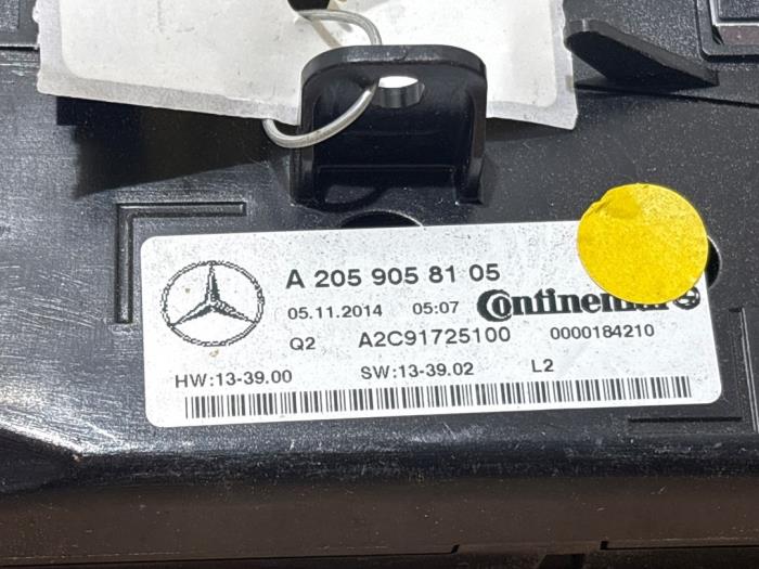 Heater control panel Mercedes C-Klasse