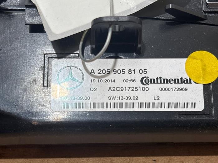 Panneau de commandes chauffage Mercedes C-Klasse