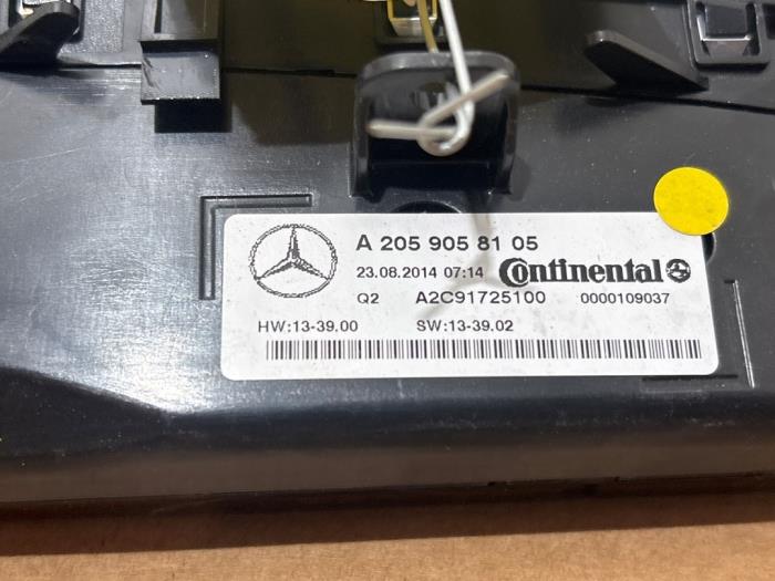 Panneau de commandes chauffage Mercedes C-Klasse