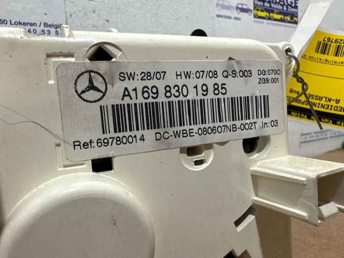 Panneau de commandes chauffage Mercedes A-Klasse