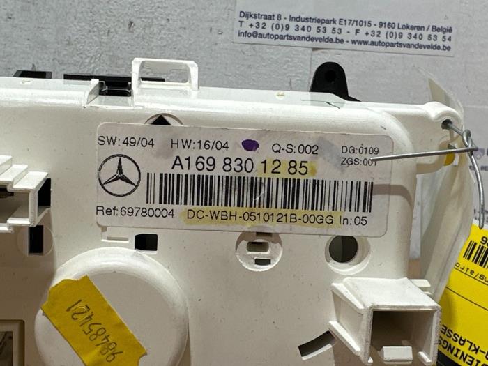 Panneau de commandes chauffage Mercedes A-Klasse