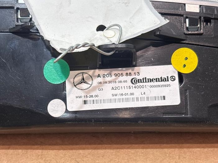 Heater control panel Mercedes C-Klasse