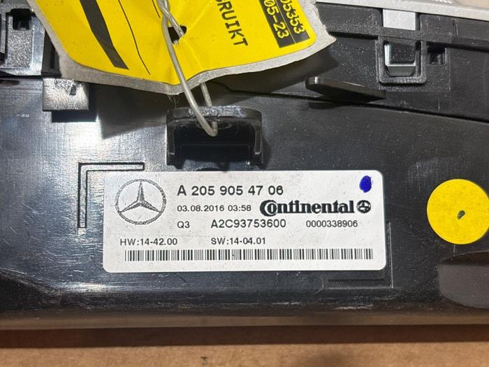 Panneau de commandes chauffage Mercedes C-Klasse