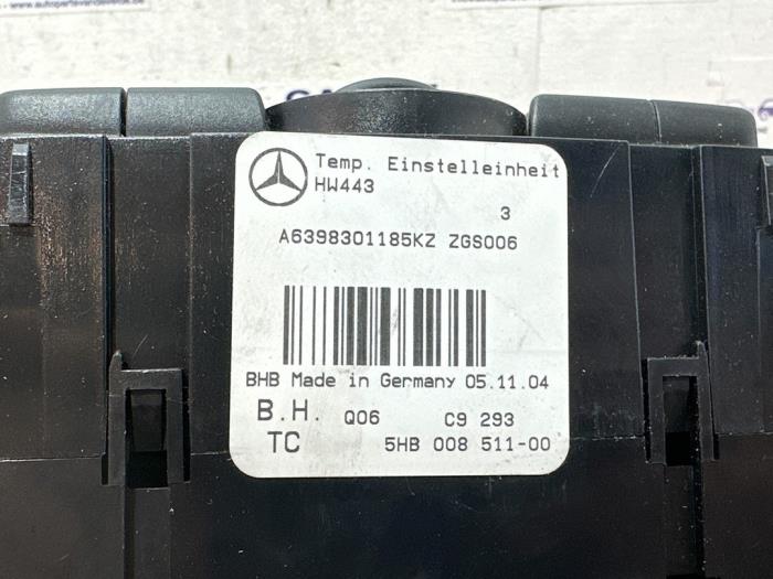 Panneau de commandes chauffage Mercedes Vito