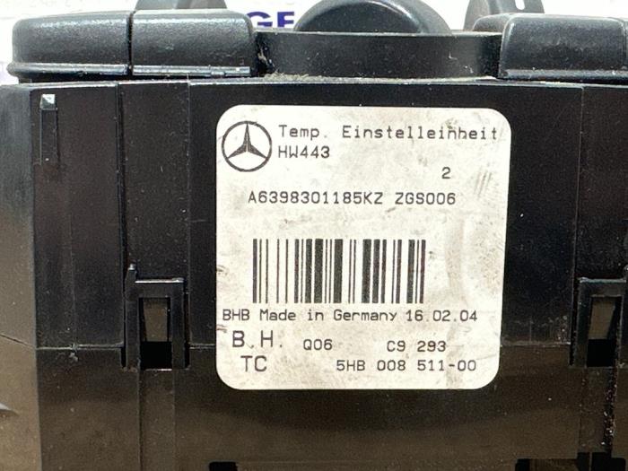 Panneau de commandes chauffage Mercedes Vito