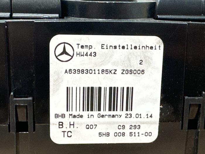 Panneau de commandes chauffage Mercedes Vito