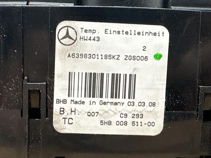 Panneau de commandes chauffage Mercedes Vito