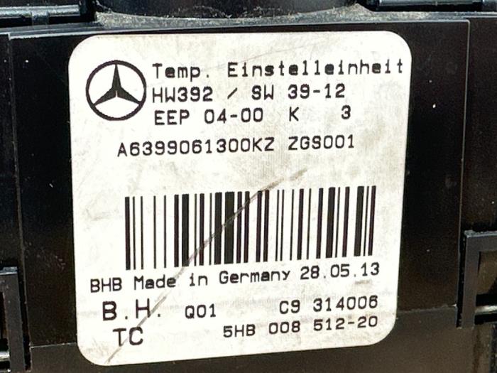 Panneau de commandes chauffage Mercedes Vito