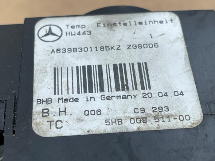 Panneau de commandes chauffage Mercedes Vito