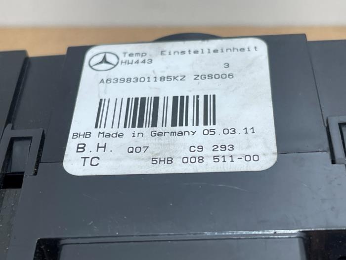 Panneau de commandes chauffage Mercedes Vito