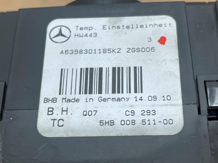 Panneau de commandes chauffage Mercedes Vito