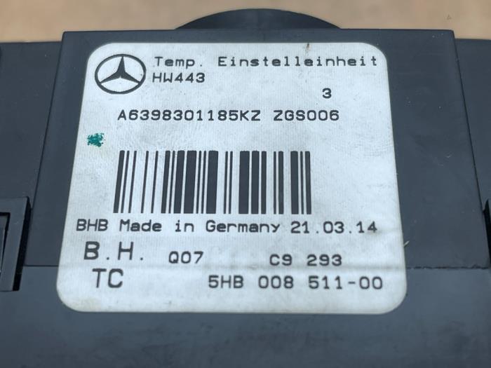 Panneau de commandes chauffage Mercedes Vito