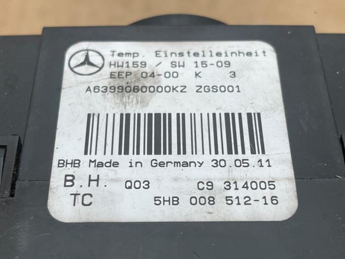 Panneau de commandes chauffage Mercedes Vito