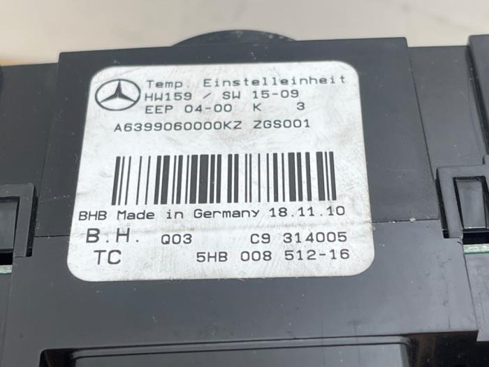 Panel de control de calefacción Mercedes Vito