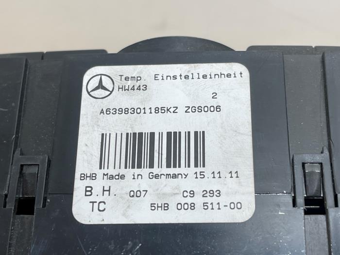 Panneau de commandes chauffage Mercedes Vito