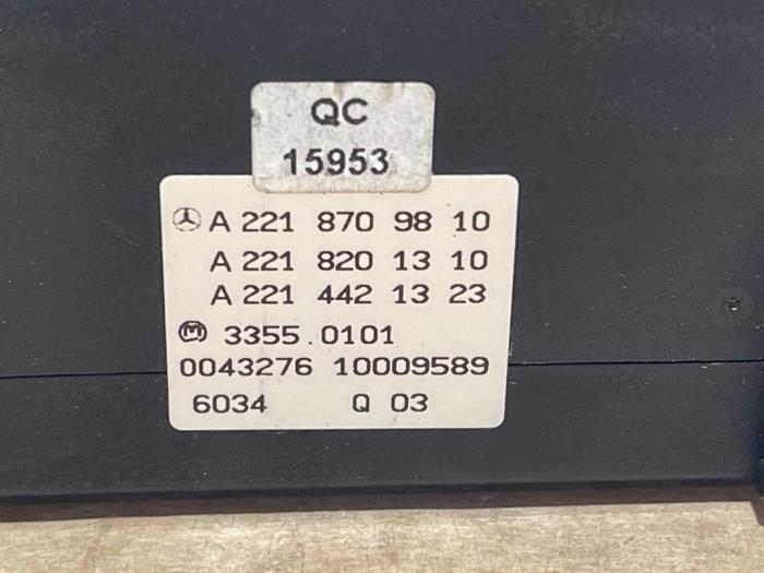 Panneau de commandes chauffage Mercedes S-Klasse