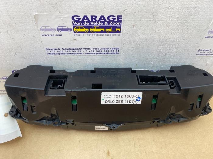 Heater control panel Mercedes E-Klasse