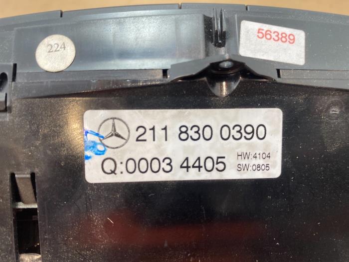 Heater control panel Mercedes E-Klasse