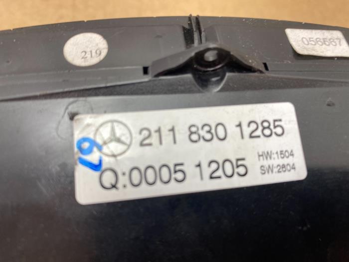 Panneau de commandes chauffage Mercedes E-Klasse