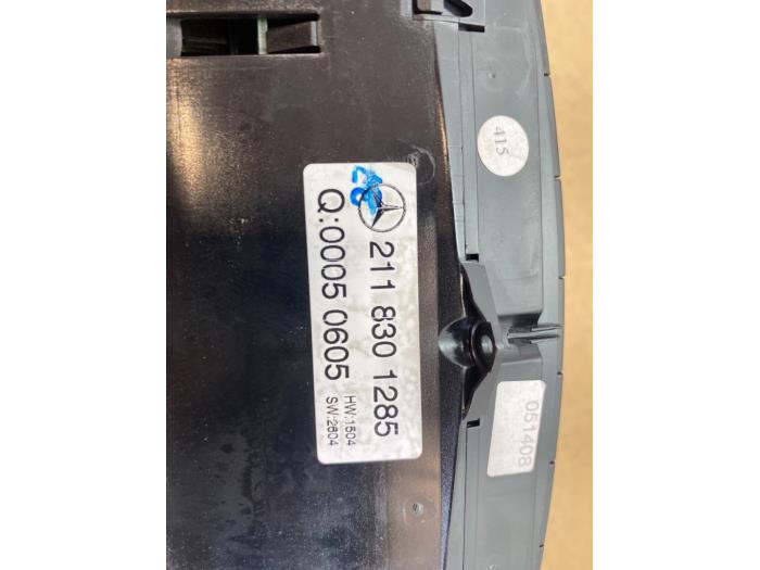 Panneau de commandes chauffage Mercedes E-Klasse