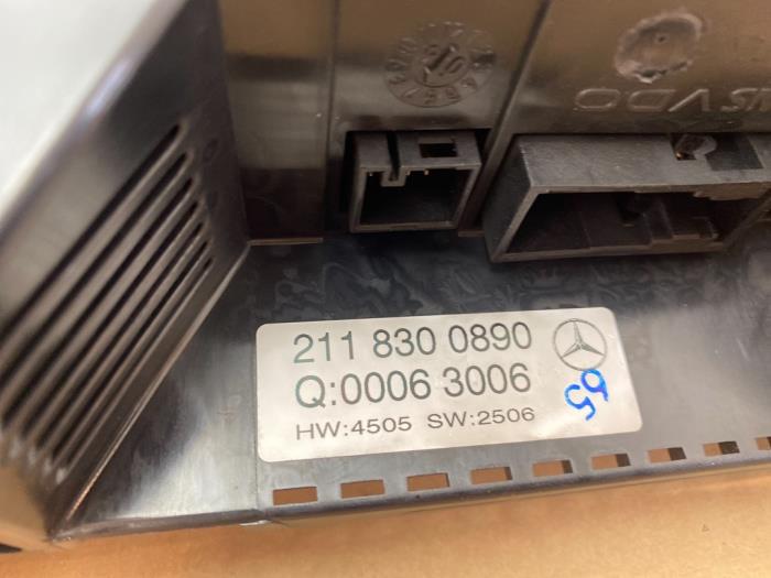 Panneau de commandes chauffage Mercedes E-Klasse