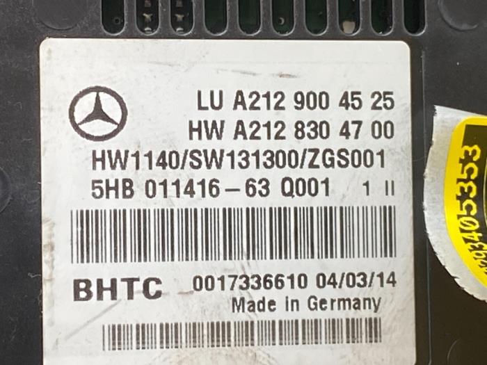 Panneau de commandes chauffage Mercedes E-Klasse