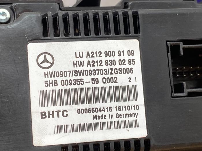 Panneau de commandes chauffage Mercedes E-Klasse
