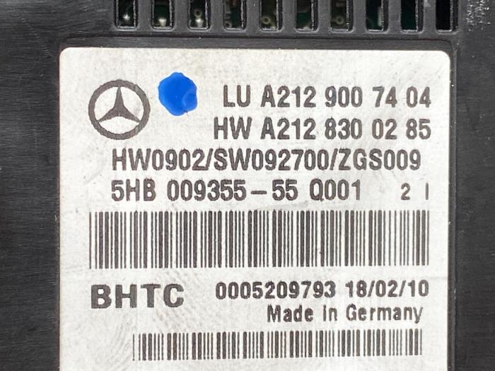 Panneau de commandes chauffage Mercedes E-Klasse