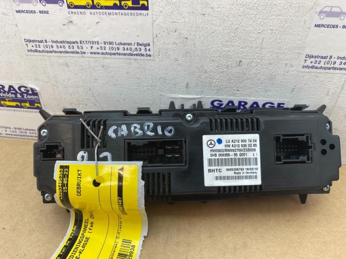 Panneau de commandes chauffage Mercedes E-Klasse