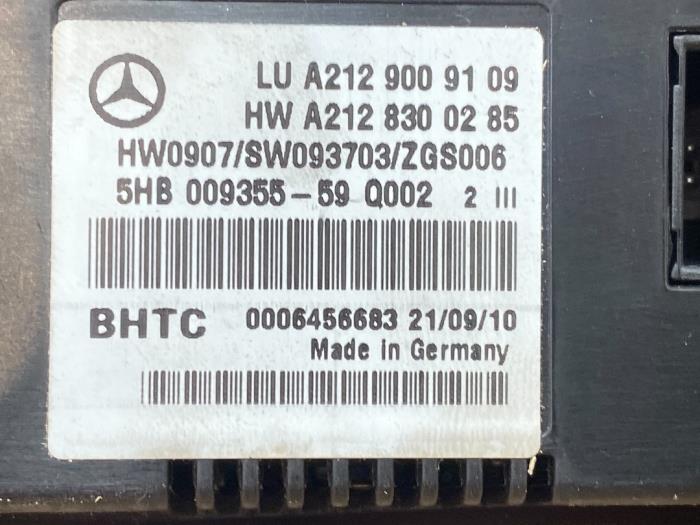 Panneau de commandes chauffage Mercedes E-Klasse