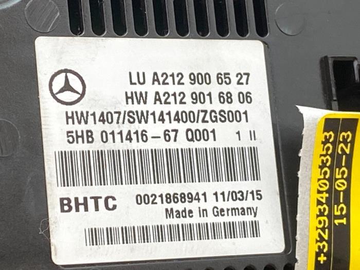 Heater control panel Mercedes E-Klasse