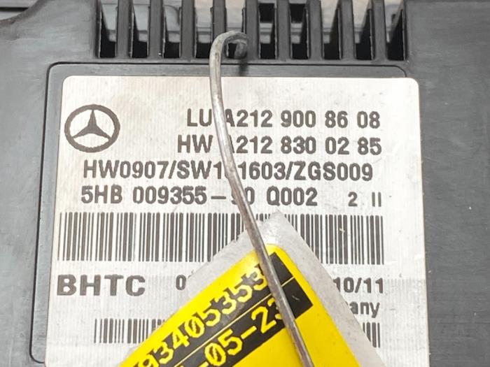 Heater control panel Mercedes E-Klasse