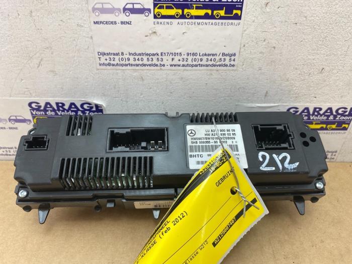 Heater control panel Mercedes E-Klasse