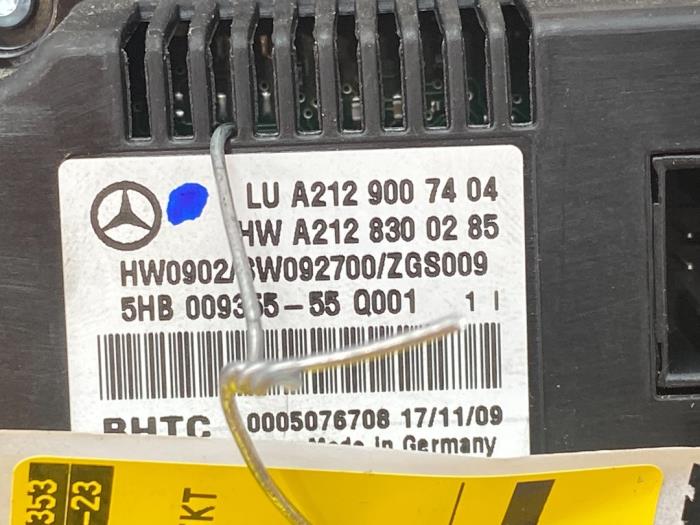 Heater control panel Mercedes E-Klasse
