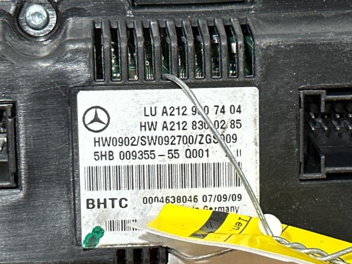 Panneau de commandes chauffage Mercedes E-Klasse
