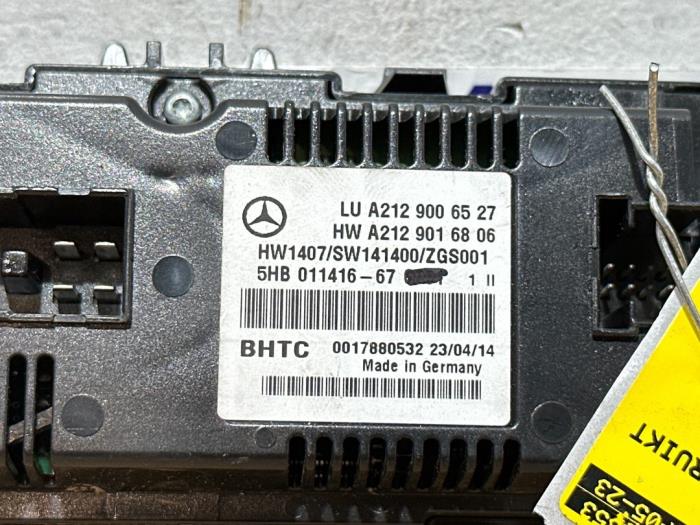 Panneau de commandes chauffage Mercedes E-Klasse