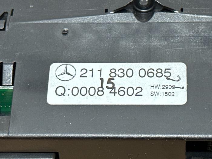 Panneau de commandes chauffage Mercedes E-Klasse