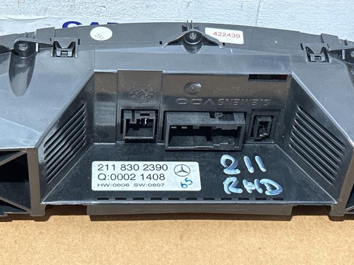 Panneau de commandes chauffage Mercedes E-Klasse