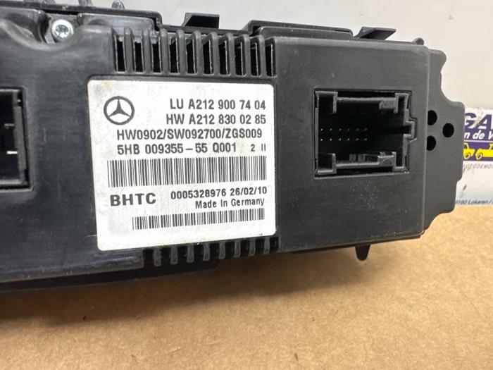 Panneau de commandes chauffage Mercedes E-Klasse