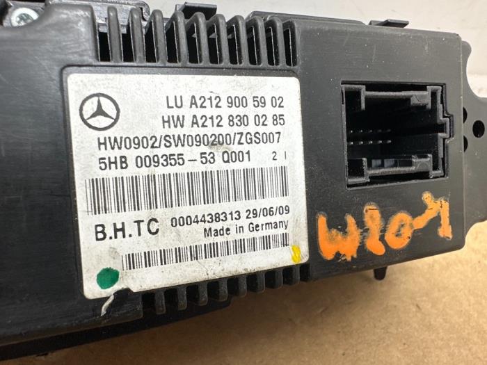 Panneau de commandes chauffage Mercedes E-Klasse