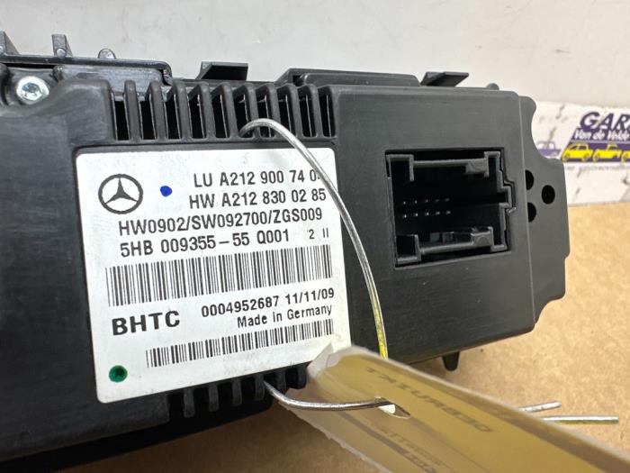 Panneau de commandes chauffage Mercedes E-Klasse