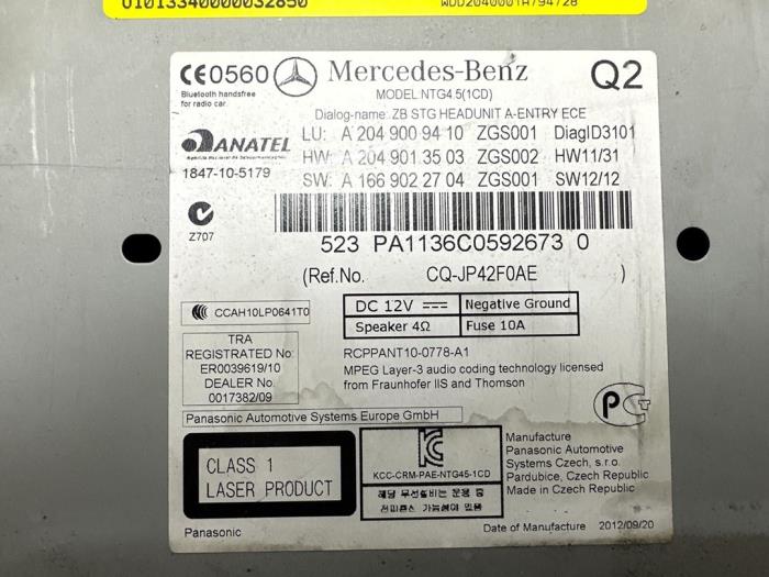 Radio Mercedes C-Klasse