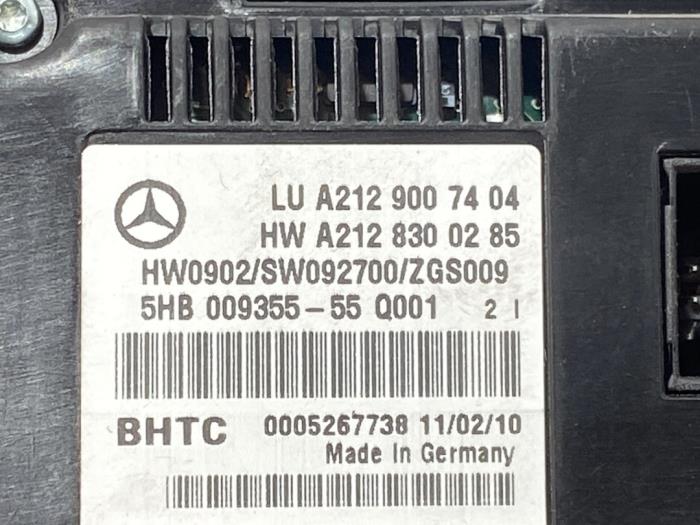 Heater control panel Mercedes E-Klasse