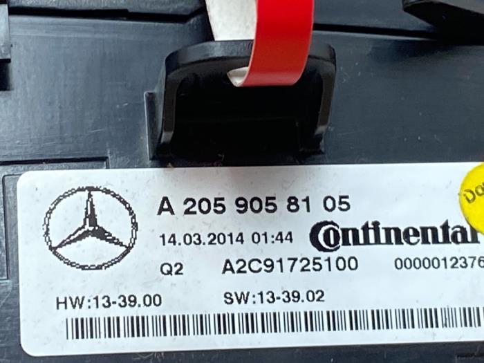 Panneau de commandes chauffage Mercedes C-Klasse