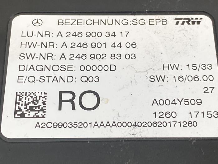 Ordinateur aide au stationnement Mercedes B-Klasse