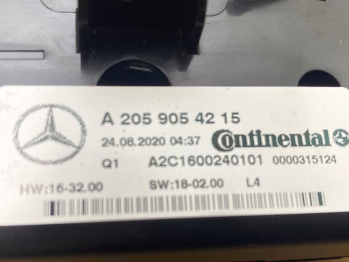 Panneau de commandes chauffage Mercedes GLC-Klasse