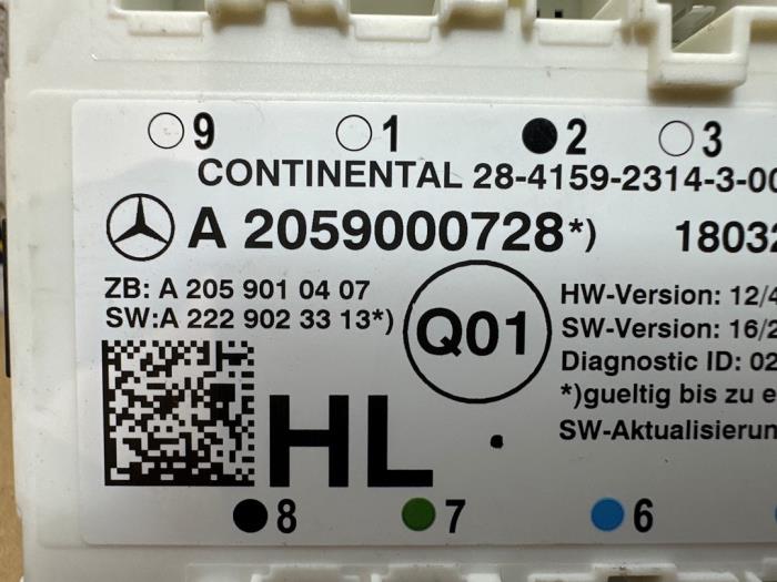 Module verrouillage central des portes Mercedes C-Klasse